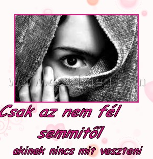 Csak az nem fél semmitől
 
akinek nincs mit veszteni