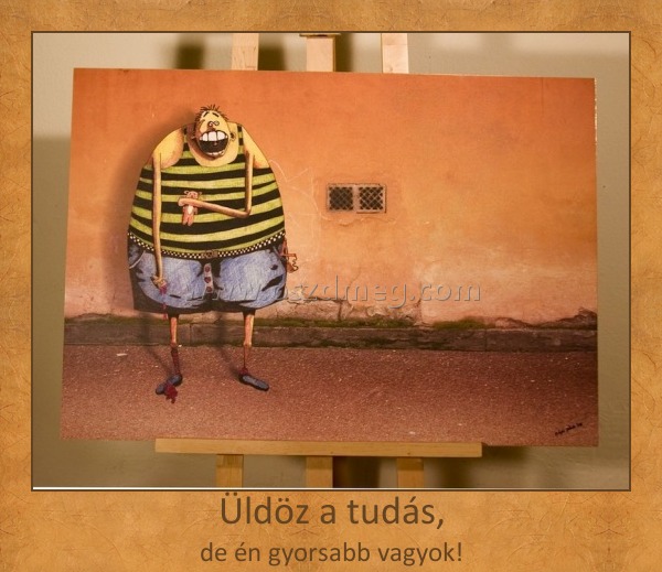 Üldöz a tudás, Üldöz a tudás,
de én gyorsabb vagyok!