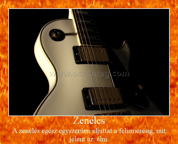 Zenélés Zenélés
A zenélés egész egyszerűen eljuttat a felismerésig, mit jelent az: élni.