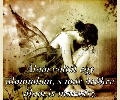 Álom voltál egy álmomban
 
Álom voltál egy álmomban, s már örökre álom is maradsz.