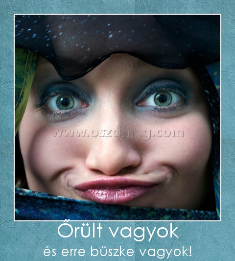 Őrült vagyok
 
és erre büszke vagyok!