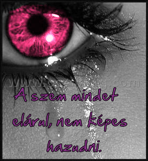 A szem mindet elárul
 
A szem mindet elárul, nem képes hazudni.