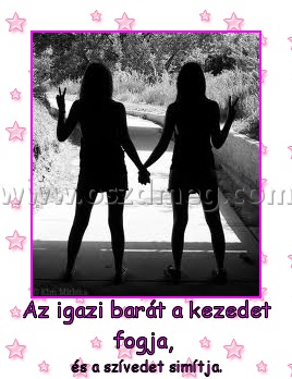 Az igazi barát a kezedet fogja, 
 
és a szívedet simítja.