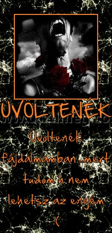 ÜVÖLTENÉK ÜVÖLTENÉK
Üvöltenék fájdalmamban...mert tudom h nem lehetsz az enyém :(