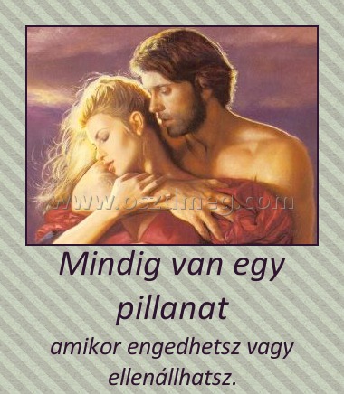 Mindig van egy pillanat
 
amikor engedhetsz vagy ellenállhatsz.