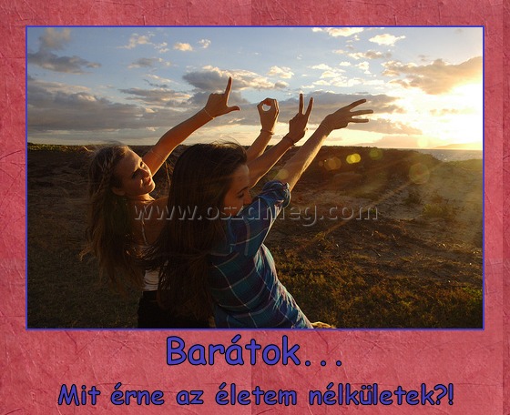 Barátok...
 
Mit érne az életem nélkületek?!