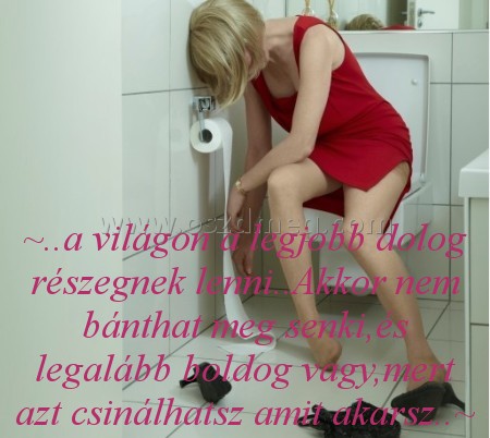 ~..a világon a legjobb
 
~..a világon a legjobb dolog részegnek lenni..Akkor nem bánthat meg senki,és legalább boldog vagy,mert azt csinálhatsz amit akarsz..~