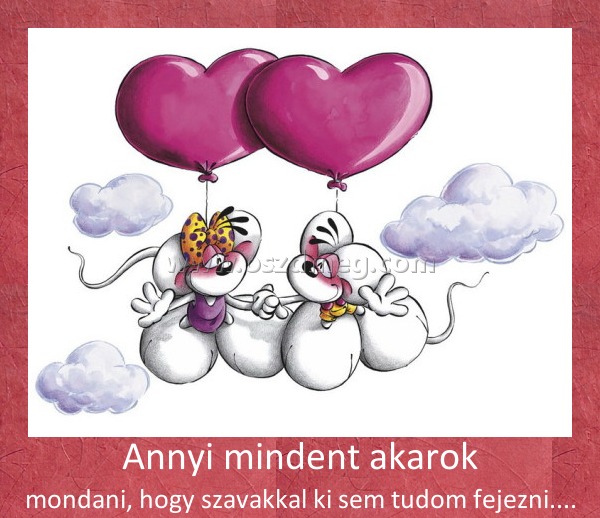 Annyi mindent akarok
 
mondani, hogy szavakkal ki sem tudom fejezni....