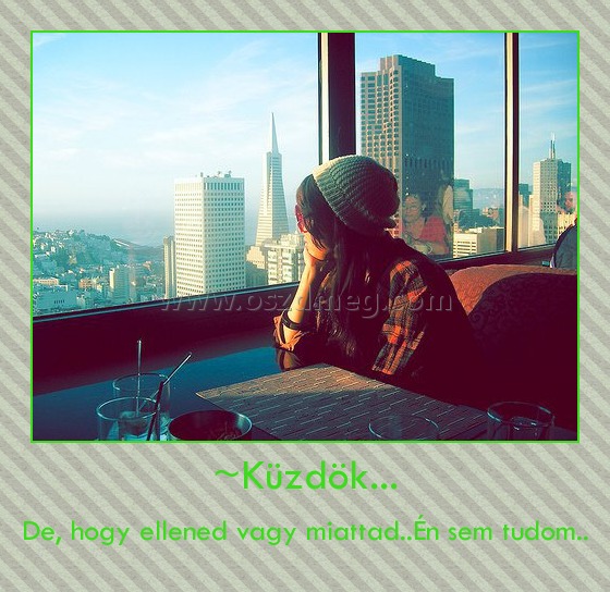 ~Küzdök... ~Küzdök...
De, hogy ellened vagy miattad..Én sem tudom..