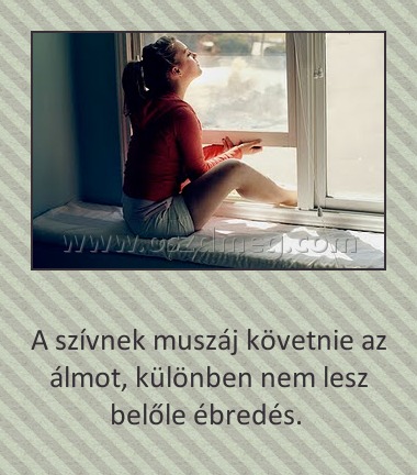 A szívnek muszáj követnie az álmot
 
