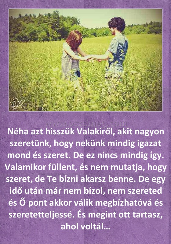 Néha azt hisszük Valakiről
 
