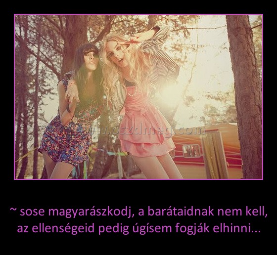 ~ sose magyarászkodj ~ sose magyarászkodj