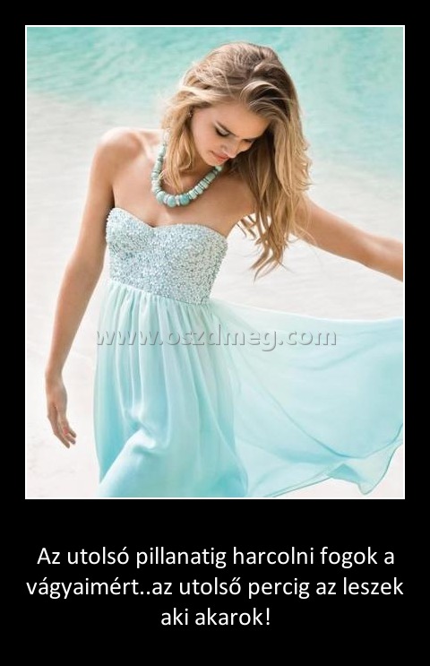 Az utolsó pillanatig harcolni fogok a vágyaimért
 
