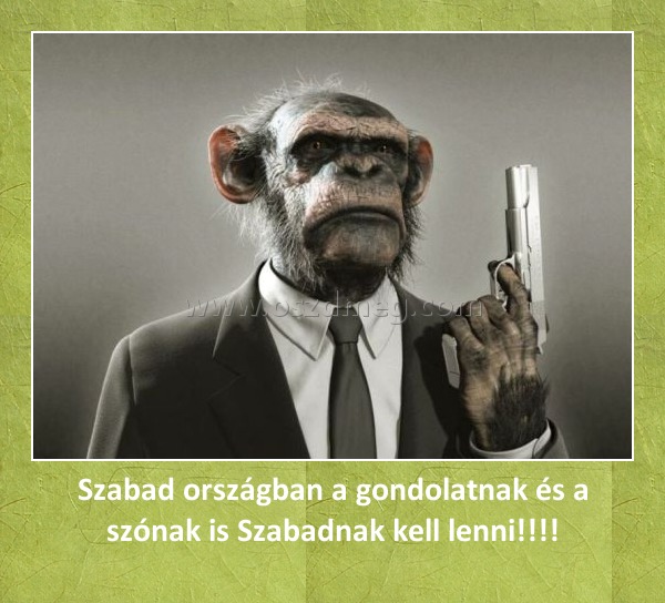 Szabad országban a gondolatnak és a szónak is Szabadnak kell lenni!!!!
 
