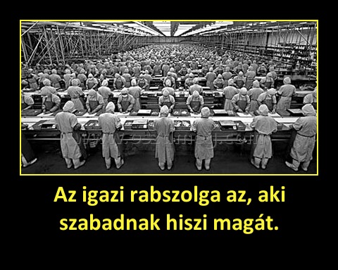 Az igazi rabszolga az, aki szabadnak hiszi magát.
 
